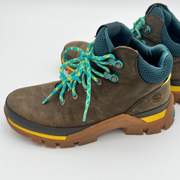 TIMBERLAND Jenness Falls WATERPROOF MID HIKING BOOT (Women) OLIVE FULL GRAIN 7.5 - Picture 2 of 10